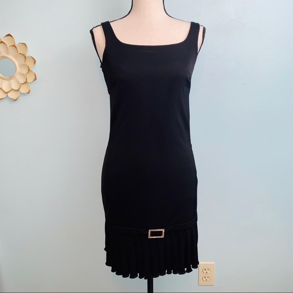 Hannah S Open Back Little Black Dress